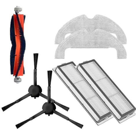 Aspirateur robot Xiaomi 2 Ultra STYTJ05ZHMHW - Kit brosse principale + brosse latérale + filtre + chiffon de nettoyage - Pièces de rechange pour brosse rotative (1/5)