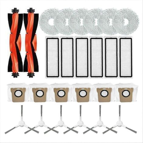 Pièces détachées pour aspirateur robot Xiaomi X20+/X20 Plus : brosse principale + brosse latérale + filtre HEPA + serpillière (qualité) (1/5)