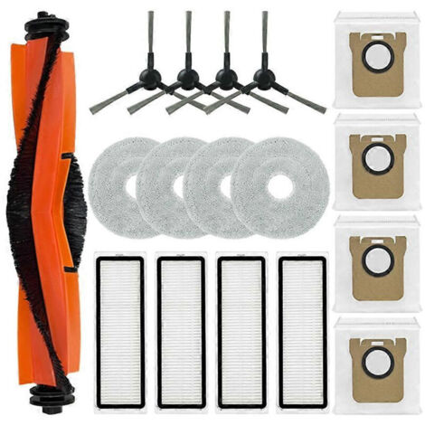 Accessoires pour aspirateur robot Xiaomi X20+ / X20 Plus / S10 Plus / B108GL / B108CN : chiffon de nettoyage, brosse principale, sac à poussière (1/5)