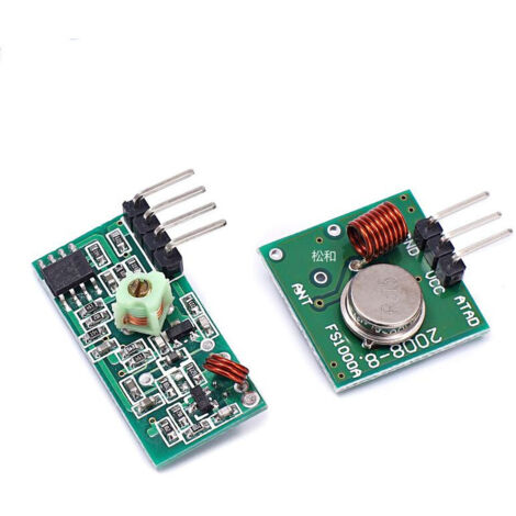 Module émetteur sans fil super régénératif 315M, émetteur et récepteur d'alarme antivol (1 paire) (1/5)