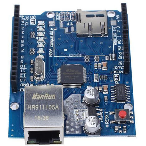Nouvelle carte d'extension réseau Ethernet W5100, module d'extension pour carte SD (1/5)