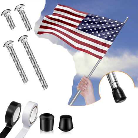 Kit d'ancrage de contrepoids en acier inoxydable pour mât de drapeau, ancrage de contrepoids robuste pour mât de drapeau, protection de mât de drapeau adaptée aux mâts de protection de drapeau (1/5)