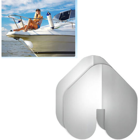 Protection d'étrave en acier inoxydable avec rainure de protection de quille marine, adaptée aux supports de quille des remorques à bateaux.