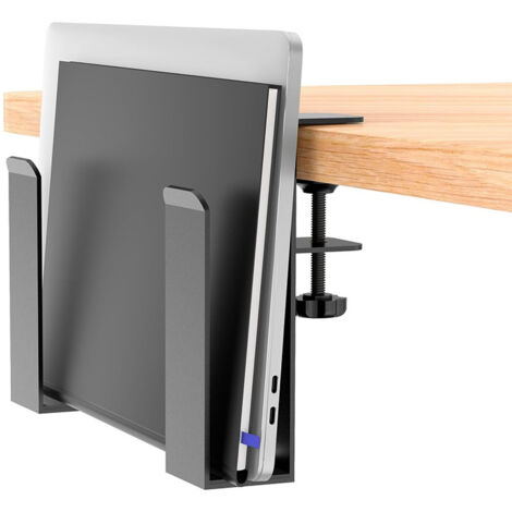 Support réglable pour ordinateur portable, support mural de rangement pour ordinateur portable, organiseur de bureau à clipser (1/5)
