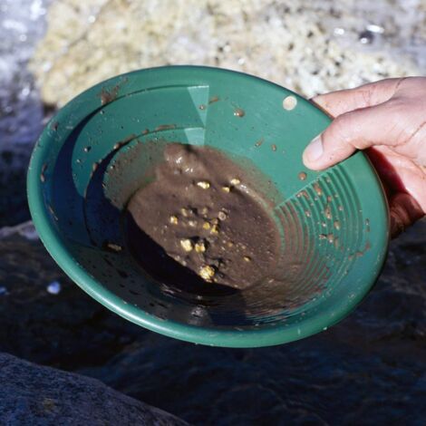Disque à orpaillage en plastique épais à manivelle, bassine de tamisage et de lavage de l'or, petite batée pour laver l'or dans le sable de rivière, outils pour l'or alluvionnaire