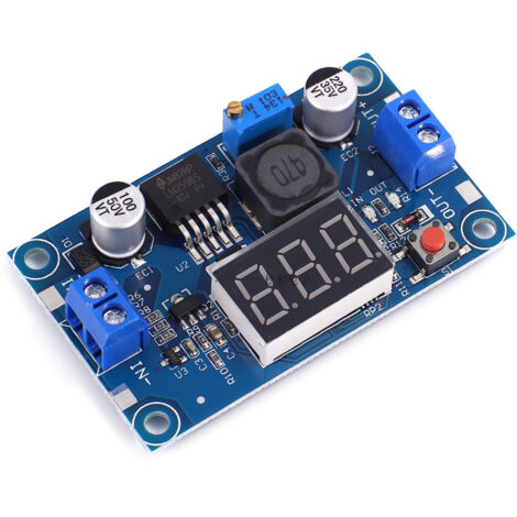 Module abaisseur CC-CC réglable LM2596 avec affichage numérique du voltmètre module d'alimentation régulée LM2596S (1/5)