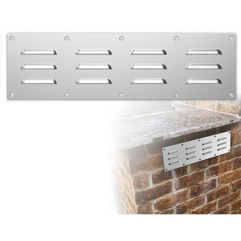 Panneau de ventilation en acier inoxydable pour lits de briques chauffants, panneau d'extraction pour barbecues, couvercle de ventilation adapté aux cuisines extérieures, avec écran. (1/5)