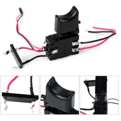 Interrupteur de perceuse rechargeable à batterie lithium 12 V (petit voyant lumineux) - Interrupteur de perceuse/perceuse pistolet électrique CC de haute qualité avec réglage de la vitesse avant et ar (1/5)