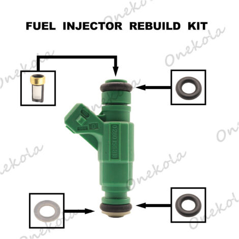 Kit de réparation de joint torique d'injecteur de carburant et filtre 0280156318. Convient aux modèles Dongfeng Peugeot 206 et 307. (1/2)