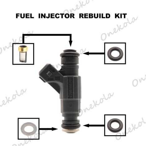 Kit de réparation de joint torique et filtre d'injecteur de carburant compatible avec les injecteurs Land Rover et Bosch 0280155788 (1/2)