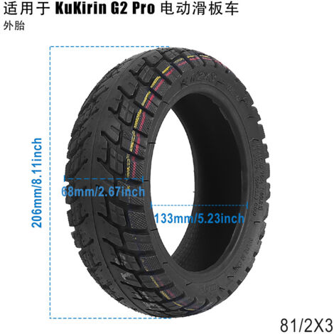 Les pneus tubeless 8 1/2x3 conviennent aux trottinettes électriques Kukirin G2 Pro, ce sont des pneus tout-terrain épais et résistants à l'usure.