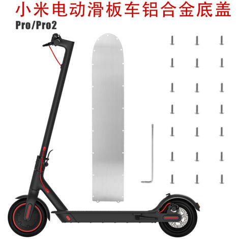 Plaque de protection en acier inoxydable et plaque anti-collision pour le couvercle de la base de batterie du scooter électrique Xiaomi Pro/Pro2 (1/5)