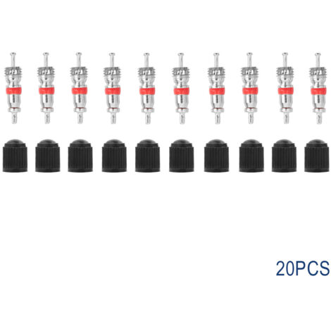 Kit d'outils pour pneus de trottinette électrique et de vélo (10 pièces : obus de valve, pneu, bouchon de valve, gonfleur) (1/5)