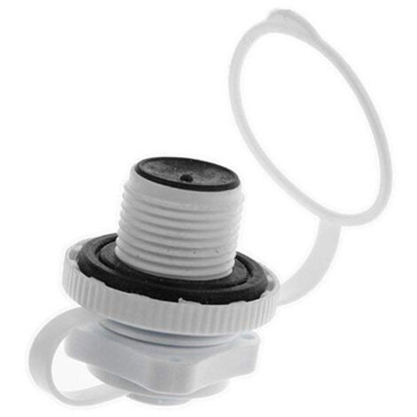 Valve Boston en TPU, valve octogonale, gonfleur de bateau, valve 2 en 1, embout spiralé blanc sans base. (1/5)