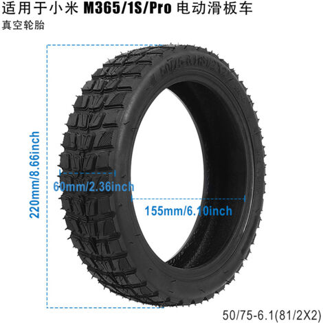Les pneus 50/75-6.1 (8 1/22) conviennent aux pneus tout-terrain de 8,5 pouces de la trottinette Xiaomi M365 série 1S. (1/5)