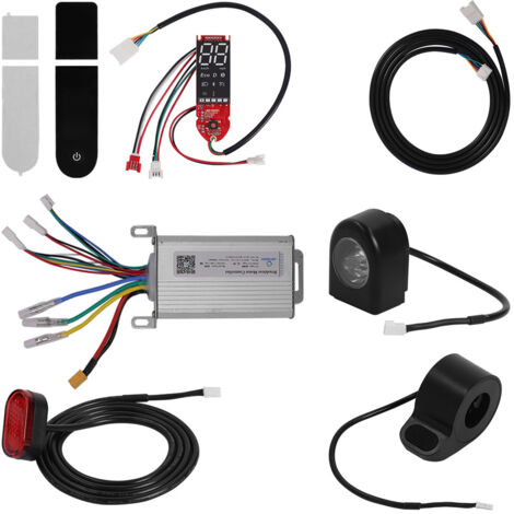 Convient pour le contrôleur de scooter Xiaomi 36V 250W avec couvercle de tableau de bord, câble de connexion, phare avant, feu arrière et sélecteur de vitesse. (1/5)