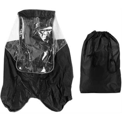 Housse de pluie transparente en PVC pour vélo avec capuche, équipement de pluie intégral pour vélo en extérieur (1/5)