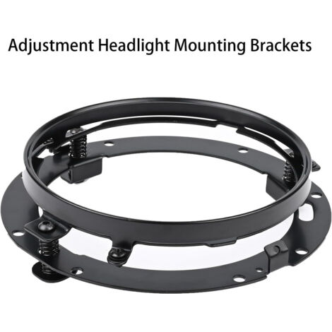Support de modification de phare pour Harley-Davidson Glide Wrangler 7 pouces, support de montage de phare rond peint et électroplaqué (1/5)