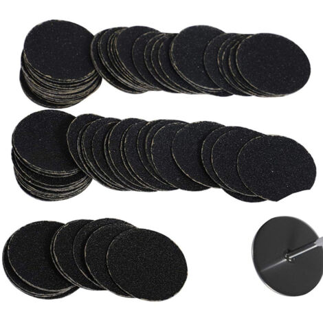 50 disques de polissage + disque de coupe-ongles à 1 axe, compatible avec les râpes électriques pour les pieds (25 mm). (1/5)