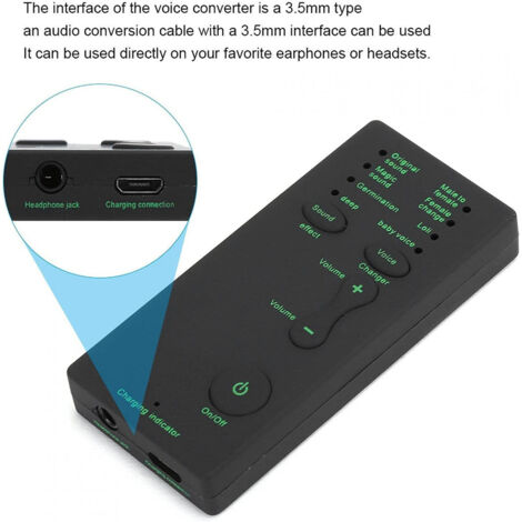 Mini changeur de voix pour téléphones portables et ordinateurs, amélioration et embellissement de la voix en un clic pour les jeux, le streaming en direct et l'enregistrement.