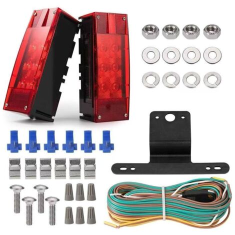 Feu arrière de remorque étanche DOT, feu stop, kit de feux de remorque LED haute luminosité, feux arrière anti-collision, certifié DOT ultra lumineux. (1/5)
