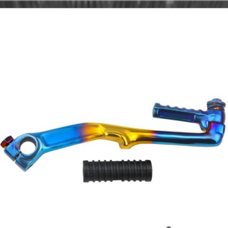 Levier de démarrage d'allumage pour moto, en alliage d'aluminium avec placage en titane/accessoires de levier d'allumage Beat bicolores. (1/2)