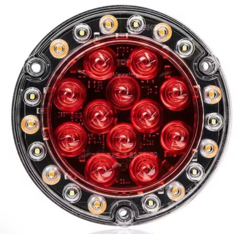 Feux arrière hybrides ronds à 4 fonctions (stop, clignotant et feux de recul) de 5,5 pouces avec 30 LED (1/5)