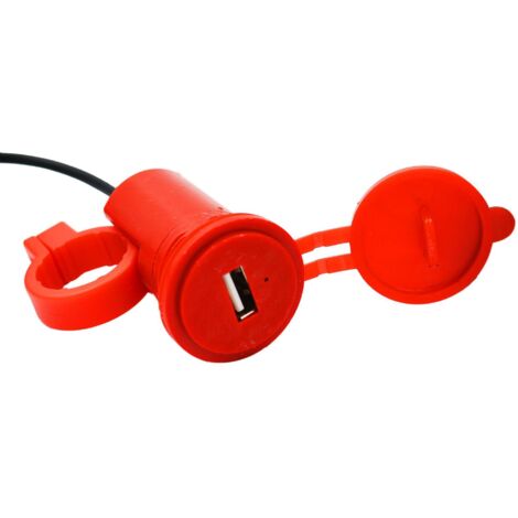 Modification d'accessoires pour moto : Chargeur USB additionnel avec montre, support de rétroviseur 12V, chargeur de téléphone portable résistant à l'eau, 1,5A. (1/3)