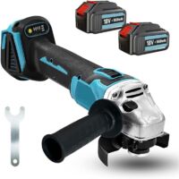 Sèche-cheveux sans fil coudé, compatible avec les batteries Makita 18V, connecteur 125mm, moteur sans balais, disque de coupe 1/2 pouce, adapté à la découpe de feuilles fines.