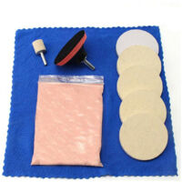 Traitement de polissage pour verre de montre de voiture et bracelet : 100 g de poudre à polir + disque de polissage en feutre de 80 mm.