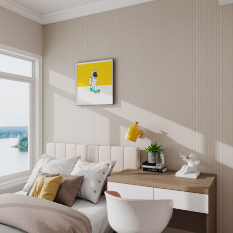 Panel revestimiento pared 3D relieve interior decorativo poliestireno Calora Soft Line Dune 270x25x1.3 cm (0.68 m²/ud). Caja 3uds (2,04 m²/caja)