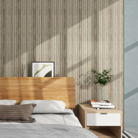 Panel revestimiento pared alistonado efecto madera 3D poliestireno Calora Bold Line Mistic 270x25x1.6 cm (0.68 m²/ud). Caja 3uds (2,04 m²/caja)