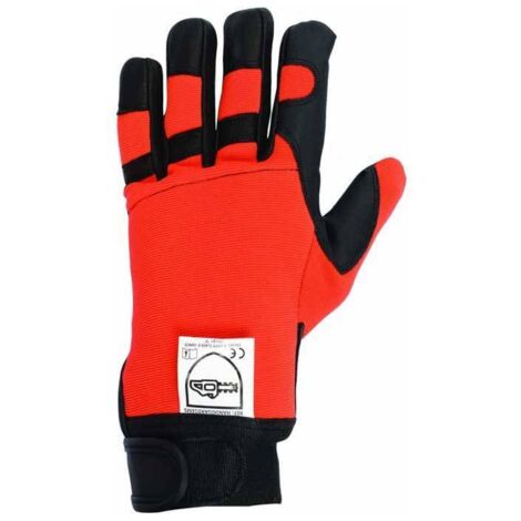 Gants scie à chaîne Classe 1 main gauche cuir et textile renforcé