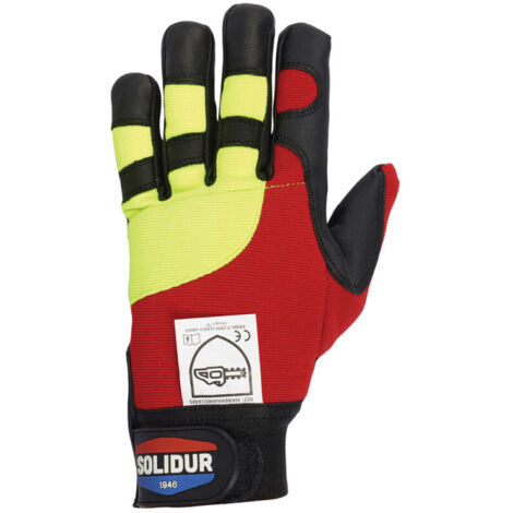 Gants de tronçonnage SOLIDUR classe 1, 2 mains (droite et gauche) - X Taille 12