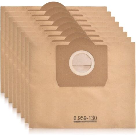 10er-Pack Papierstaubbeutel 6.959-130.0 A 2201/2204/2504 für Kärcher WD3 WD3P Nass- und Trockensauger (Ersatzteil) (1/4)
