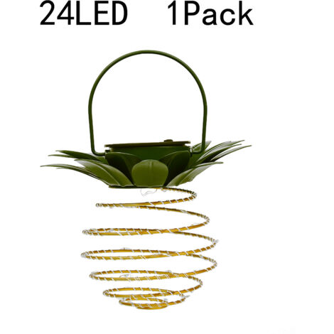 Solar-Lichterketten in Ananasform, wasserdichte LED-Lichterketten aus Schmiedeeisen in Ananasform für den Außenbereich, Lichterketten aus Kupferdraht, Garten- und Hofdekorationen, stimmungsvolle Licht (1/4)
