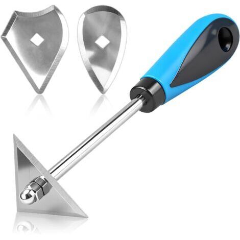 Farbschaber mit Ersatzklingen (Dreieck + Kombination + Herz), Edelstahl-Hakenwerkzeugset zum Farbentfernen