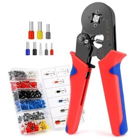 Crimpzange, elektrische Crimpzange, 1300 Crimp-Anschlüsse 0,25–10 mm² – Crimpzange für Elektroinstallationen und Fahrzeugreparaturen, Heimwerkerwerkzeug (1/5)