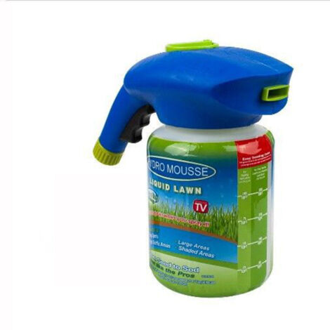 Innovativer Saatgutsprüher mit Flüssigschaum für Rasenflächen, inklusive Sprühflasche – Für gleichmäßige Aussaat, Rasenflächen, Sportplätze, Gärten, Saatguterhaltung (1/4)