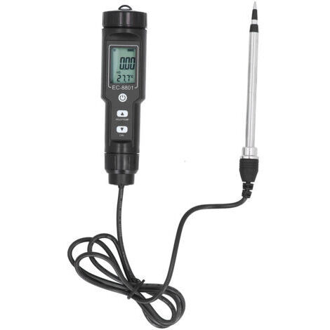 EC-8801B Bodenmessgerät mit Kabel für den Garten, Leitfähigkeits- und Salzgehaltsanalysator, präzise Bodenmessung, ideal für Gärtner
