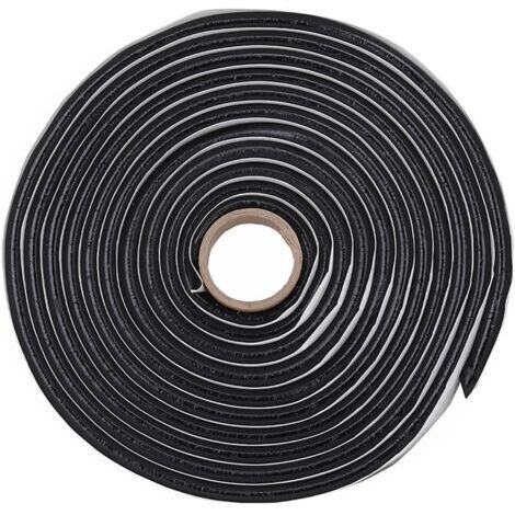 Butylband Schwarz 6 mm x 5 m Wasserdichtes Klebeband zum Kleben und Abdichten von Auto-Rückleuchten, Scheinwerfern, Fenstern und Abwasserkanalabdeckungen (1, 6 mm) (1/5)