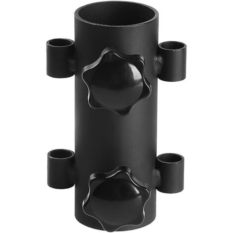 Metallene, wandmontierte Sonnenschirmhalterung für Balkon, Terrasse und Garten – Für Rohre mit 22–34 mm Durchmesser, Geländer- oder Wandmontage, neigbar, rostbeständig lackierter Stahl, platzsparend (1/3)