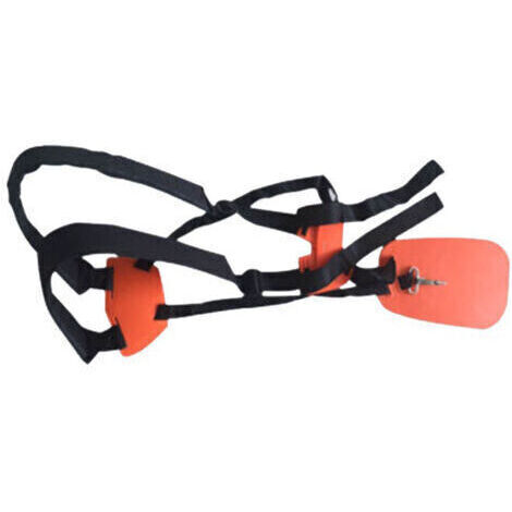 Luxuriöser, verstellbarer Rasenmähergurt mit orangefarbenen Nylon-Metallschnallen - (1/4)