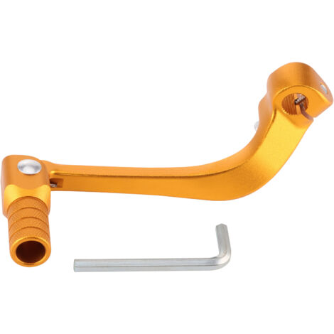 Klappbarer Schalthebel aus vergoldeter Aluminiumlegierung, kompatibel mit Honda CRF110 Offroad-Fahrzeugen, universelles Antikollisions-Schalthebel-Modifikations- und Upgrade-Teil. (1/5)