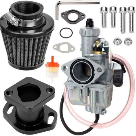 VM22 Vergaser für Predator 212cc 196cc 224cc Coleman CT200U BT200X GX160 GX200 6,5 PS OHV-Klonmotor KT196 Baja MB200 Mini Bike Kart mit 38-mm-Luftfilter, schwarz, Hochleistungsteile (1/4)