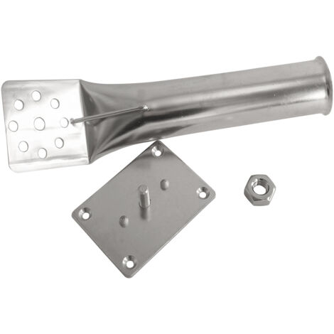 Edelstahl-Angelrutenhalter für den maritimen Bereich, hochglanzpoliert, mit Klingen, Angelrutenstütze, Zubehör für die Schifffahrt und den Wassersport, Angelrutenhalter mit Bodenplatte. (1/3)