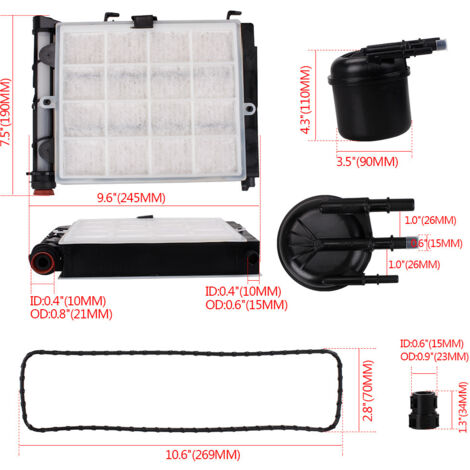 Teile für die Fahrzeugmodifikation, Kraftstofffilter für 6,7-Liter-Langhubmotor FD4625 FD4624 HC3Z-9N184-B, eine Packung. (1/4)