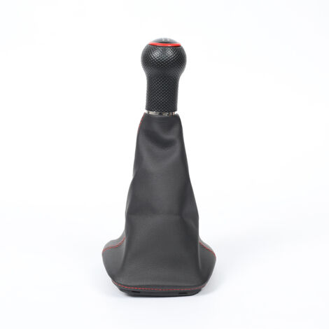 Geeignet für Volkswagen Golf 4 Schaltknauf, rotes Staubschutzset, Schalthebel, Schaltgestänge, Bekleidungszubehör, rot, 12 mm Durchmesser, 6 Gänge, eine Packung. (1/4)