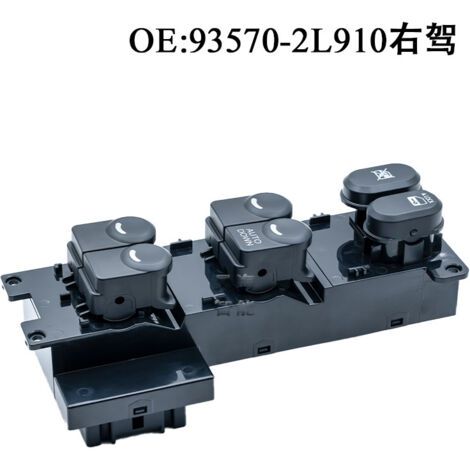 Die Teilenummer 93570-2L910 ist für die Schaltereinheit des automatischen Fensterhebers auf der rechten Seite eines Hyundai i30 Basismodells geeignet. (1/4)