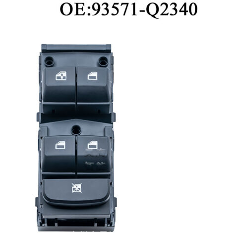93571-Q2340 ist ein Schalter für den Fensterheber vorne links eines Kia Sportage. (1/4)